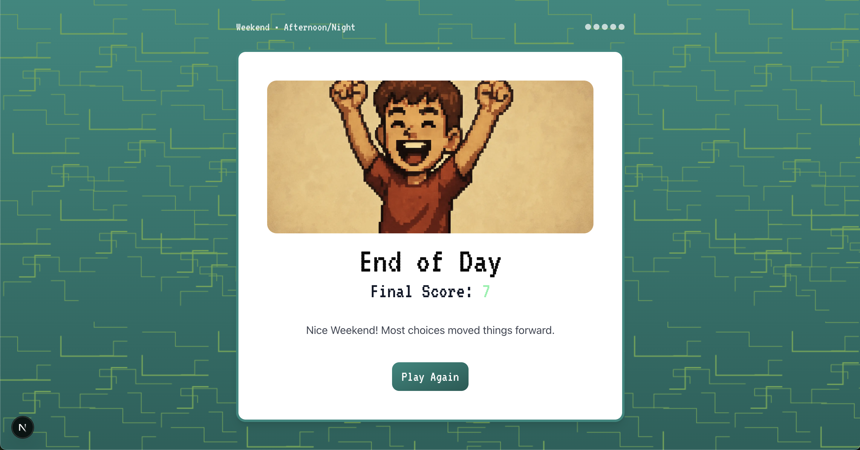 Pixelated Boy: Choices & Consequences Game